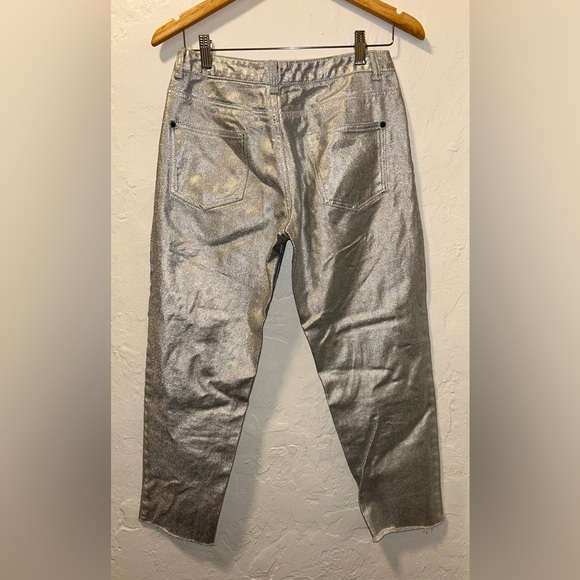 Silver Metallic Coated Jeans/Pants – Size S - Picture 5 of 9